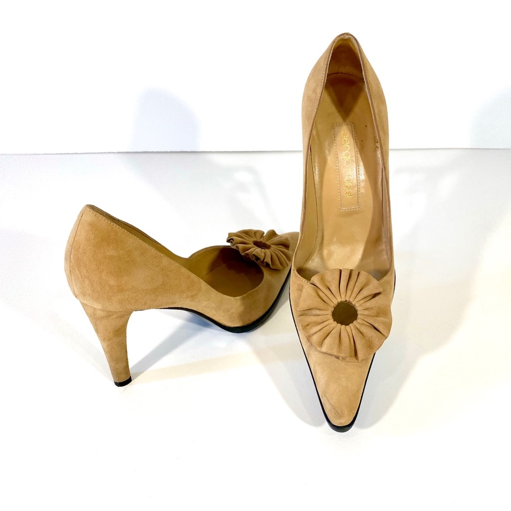SERGIO ROSSI Women’s Brown Tan Suede Pumps Size 7